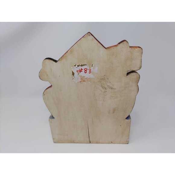Vintage 1996 Figi Graphics Noah's Ark Wooden Folk Art Painted Standing Storage B - Picture 9 of 10